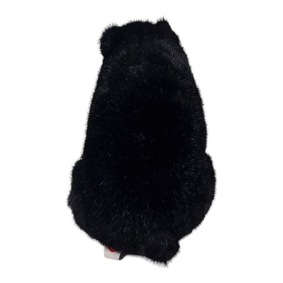 Vintage Forest Black Bear Plush Furry Stuffed Animal 2002 Toy Lovey 13" - Picture 4 of 9